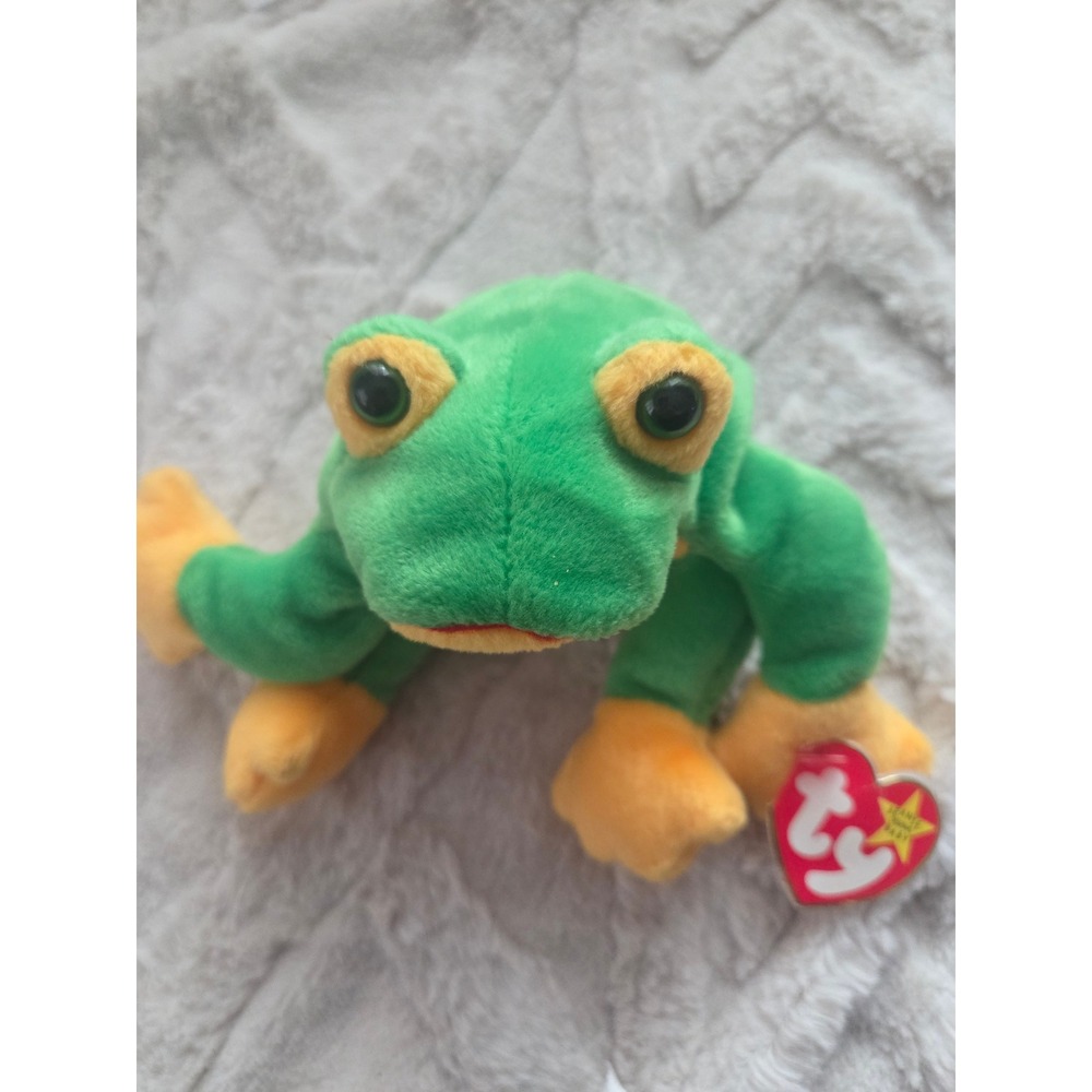 Ty Beanie Baby Smoochy the Frog 1997 Plush Stuffed Animal Toy